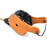 Amagabeli 42 x 17cm Holz Blasebalg für Kamin & Grill Grillblasebalg Grillgebläse Handblasebalg Luftgebläsebalg für Draussen Camping Holz Gebläse für Kamin Ofen Schwarz/Braun