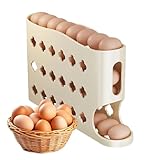 Eier-Aufbewahrungsregal, großes Fassungsvermögen, rutschfest, oben offen, Kühlschrank-Eierbehälter, Verteiler, für Zuhause, Büro, Wohnung, Küche, Esszimmer, Arbeitsplatte