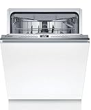 Bosch SMV4HCX19E Serie 4, Smarter Geschirrspüler Vollintegriert, 60 cm breit, Besteckschublade, Bestätigte Hygieneleistung, leiser und effizienter Motor, AquaStop