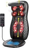 RENPHO Massagesitzauflage, Shiatsu Massageauflage Rückenmassagegerät mit DREI Massagezonen Wärmefunktion und Vibrationsmassage, Tiefenmassage Rollmassage für Nacken Rücken Gesäß