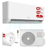 Split Klimaanlage 12000 BTU HANTECH H-PRO Heiz-&Kühlfunktion, Luftfilter, WIFI, Montagematerial weiß