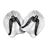 Unisex Erwachsene Schwimm-trainingsgerät Kinder Handpaddel Trainingstool Hand Paddle für Schwimmen, Flossen Erwachsene, Pool-Trainingsgerät, Zubehör für Erwachsene, Kinder, Silber