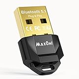 Maxuni USB Bluetooth 5.1 Dongle Adapter for PC Laptop Computer Desktop, Low Latency EDR Bluetooth Receiver for Bluetooth Keyboard Mouse, Support Windows 10/11（Plug and Play