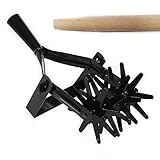 rg-vertrieb Gartenkultivator Sternfräse Krümler Rollhacke Schwarz Bodenkrümler 4-Star Bodenlüfter mit 150cm Stiel