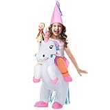 MIAOKE Magisches Einhornkostüm | Aufblasbar & Fantasievoll | Highlight für Geburtstage, Cosplay, Weihnachtsfeier, Fantasy-Events