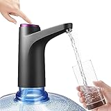 ZHITING Wasserflaschen Pumpe,5 Gallonen USB-Lade Automatische Trinkwasserpumpe,Wasserspender 5 Gallonen Wasserpumpe für Home Office Küchen Camping, aus Acrylnitril Butadien