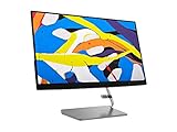 LENOVO Q24i-1L 23.8 Zoll FHD IPS FreeSync Gaming Monitor 75 Hz 4ms HDMI+VGA Ultradünne Kanten mit Lautsprecher (2X 3W) und Natural Low Blue Light- Schwarz/Metallsockel, Nero corvino/Base in Metallo