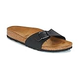BIRKENSTOCK Damen Madrid Birko-flor Pantoletten, Schwarz, 39 EU