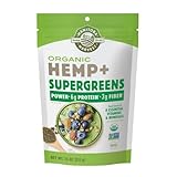 Manitoba Harvest Organisches Hanf- & Supergreens-Pulver, 212 ml, grünes Superfood-Pulver mit 6 g Protein, 3 g Ballaststoffe pro Portion, vegan, gentechnikfrei, 8 essentielle Vitamine & Mineralien