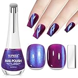 SUPWEE Nagellack Schnelltrocknend mit Magnet, 16ML Cat Eye Nagellack Quick-Drying Holographisch Magnet Nail Polish Ohne UV für Manikür DIY Nageldesign zu Hause 031