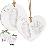 Handabdruck und  Fußabdruck Baby Gipsabdruck Set - Personalisierte Baby Fussabdruck Set, Pfotenabdruck Set Hund, Baby Geschenk, Neugeborenen Geschenk (Multi-Colored)