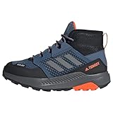 adidas Terrex Trailmaker Mid RAIN.RDY Hiking Shoes Walking Shoe, Wonder Steel/Grey Three/Impact orange, 38 EU