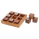 PartyKindom 1 Set Xo Schachspielzeug Für Und Kleinkinder Passendes Spiel Familienspiel Kinderbrettspiele Xo Spiel Spiele Für Die Familie Tac Toe Brettspiel Xo Brettspiel Kaffeeholz