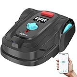 YARDCARE M800Plus Mähroboter ohne Begrenzungskabel Empf.800m², GPS-Positionierung+KI Vision Navigation, Automatische Rückkehr Ladestation+App, U-förmiger Schnitt, Präzise Hindernisvermeidung
