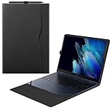 Fintie Hülle für 15.6 Zoll Samsung Galaxy Book 3 360 /Galaxy Book 2 Pro 360 /Galaxy Book 2 Pro/Galaxy Book Pro 360 - Premium Folio Schutzhülle mit Dokumentschlitze, Schwarz