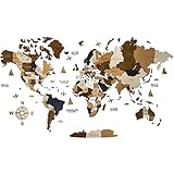 Holz-Weltkarte, 3D-Kunst, große Wanddekoration, für jeden Anlass, in den Größen M, L, XL, Geschenkidee, Wandkunst für Zuhause, Küche oder Büro