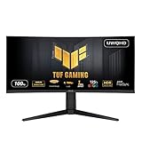 ASUS TUF Gaming VG34VQEL1A - 34 Zoll UWQHD Curved Monitor - 100 Hz, 1ms MPRT, FreeSync, HDR 10 - VA Panel, 21:9, 3440x1440, DisplayPort, HDMI, USB, ergonomisch, Schwarz