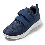 JOMIX Sneaker Herren Sportschuhe Turnschuhe Straßen Laufschuhe Klettverschluss Atmungsaktive Trainers Fitness Gym (A Marine, 43)