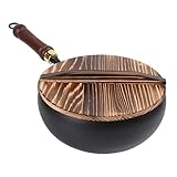 -Pfanne | Gusseisen-Mit Deckel - Ergonomische Unbeschichtete Eisenpfanne Mit Deckel Für Haushalt Outdoor Restaurant Camping