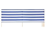 Ladeheid Windschutz Strand Sichtschutz mit Holzstab...