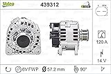 VALEO 439312 Generator Ladestrom des Generators: 120 Amp Rippen: 6 rippen Riemenscheibe Ø: 57,2 mm Spannung: 14 V Drehrichtung: CLOCKWISE