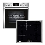 Neff XE4I Backofen-Kochfeld-Kombination / Einbau / 4 Heizelemente / 66 cm / Edelstahl/Schwarz / Klapptür / Topferkennung