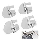 Nähfüsse Edelstahl, Schmaler Rollsaum Druckfuß Nähfuß Set (3/4/6 mm) Breiten Rollsaumfuß (4/8, 6/8, 8/8 Zoll) Saumfuss Presser Foot Fuß Nähmaschinenfüße für Elina Janome Brother (4Pcs 3/4/5/6mm)