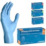 ARNOMED Einweghandschuhe Blau 200 Stück/Box, Einmalhandschuhe L, Nitrilhandschuhe puderfrei, Handschuhe Einweg latexfrei, Gummihandschuhe Einweg, Handschuhe Nitril, Einmalhandschuhe in S, M, L & XL