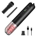 KACNON 10000-15000PA Handstaubsauger & 50000-90000 U/min Elektrische Staubgebläse 2 in 1, Auto Staubsauger und Elektrische Druckluftspray (2 Gang, 120W, 8000mAh Akku) für Tastatur, PC, PS5