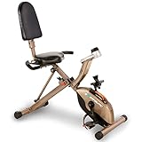 Exerpeutic GOLD 525XLR Klappbarer Liege-Heimtrainer/ Recumbent Bike mit 181kg maximalem Benutzergewicht, Magnetisch, Schwarz/Grau