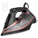 LEHMANN Dampfbügeleisen, 3000 W, Dampfstoß bis zu 140 g, Bügeleisen mit Keramikbügelsohle, 380ml Wassertank, Vertikaldampf, Abschaltautomatik, Antikalk & Tropfstopp, Schwarz/Roségold