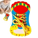Spielzeug zum Schnüren von Schuhen – Lernspielzeug für den Kindergarten, zum Binden von Kinderschuhen, Schnürsenkeln, Lernspielzeug, Lernaktivitäten