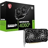 MSI GeForce RTX 4060 Ti Ventus 2X Black 8G OC Grafikkarte -NVIDIA RTX 4060 Ti, 8 GB GDDR6 Speicher, 18Gbps, PCIe 4.0, DLSS3