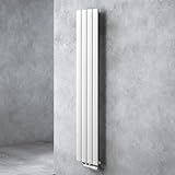 doporro Design Badheizung Flachheizkörper 160x31cm Weiß Paneelheizkörper Einlagig Vertikal Mittelanschluss Badheizkörper