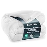 RESTILO Bettdecke 200x220 cm Ganzjahresdecke Steppdecke Antiallergisch Schlafdecke Öko Tex Standard Inez 200 x 220 cm