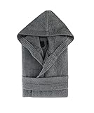 Top Towel Unisex Elegant Bademantel, Grau, XL