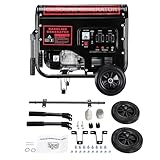 7,5 PS Stromerzeuger Generator Benzin max 3000 W, 15 L Tank, 2600 W Dauerleistung, 4-Takt-Motor, 2x 220 V, Ölmangelsicherung, Überlastschutz, AVR, Voltmeter