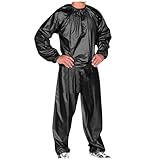 YOSUWOAI Sauna Anzug Herren Schwitzanzug Zum Abnehmen Sauna Suit Super Trainingsanzug für Fitness Fitnessstudio Einfarbige Schwitzanzug zum Schwitzen und Modellieren Fitness Saunaanzug