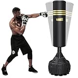 Dripex 165cm Freistehender Boxsack Standboxsäcke, MMA Boxpartner Boxing Trainer Heavy Duty Punchingsäcke Boxsack mit 12 Saugnäpfen