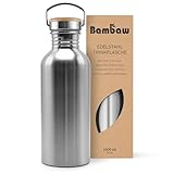 Bambaw – Edelstahl Trinkflasche 1l, Wasserflasche 1l,...