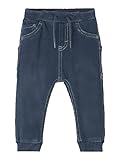 NAME IT Mädchen Nbmbundo Dnmtruebo Swe Pant Noos Hose, Dark Blue Denim, 80 EU