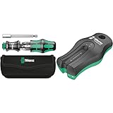 Wera Kraftform Kompakt 28 mit Tasche, 7-teilig, Wera 05134491001 & 05033404001 9500 Magnet SB, Magnetisiergerät, Entmagnetisierer Schwarz-grün 68 x 34 mm