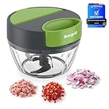 Ibergrif M502 Zwiebelschneider Manuell, Multifunktionaler Zwiebel Zerkleinerer, Multizerkleinerer mit Einfüllöffnung, BPA-Frei, Easy Pull Zerkleinerer Manuell für Gemüse, Fleisch, Nüsse