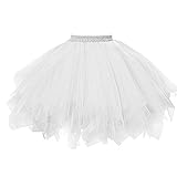 Damen Tüllrock 50er Rock Retro Ballet Tanzrock Kurz Ballett tütü Rockabilly Petticoat Unterrock Tanzkleid Ballkleid Abendkleid Gelegenheit Zubehör Rockabilly Jahre Retro Tutu Cosplay Crinoline
