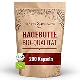BIO Hagebutten Kapseln - 200 Kapseln Mit Hagebuttenpulver - Vegan BIO Hagebuttenpulver In HPMC Kapseln - 700mg Hagebuttenpulver Pro Kapsel - Ohne Zusätze
