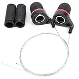 Drehgriffschalter-Set, Speed ​​Shifter Fahrrad Schalthebel Mountainbike Umwerfer Griff Drehgriff Schaltgetriebe Grip Brake Twist Shift Universeller Gangschaltung Mountainbike-Straßenlenker, 1 Paar