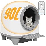 Devoko 90L Selbstreinigende Katzentoilette, Katzenklo Elektrisches mit Müllbeutel und Matte Große Kapazität Sofortige Reinigung, Ideal für Große Katzen, Geeignet für Mehrkatzenhaushalte