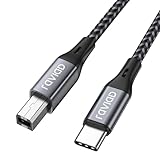 RAVIAD USB C Druckerkabel 2M, USB B auf USB C Kabel Scannerkabel Nylon USB C MIDI Kabel für Samsung, MacBook Pro/Air, Matebook, HP, Canon, Epson, Brother, Lexmark, Xerox Drucker und Scanner