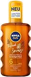 NIVEA SUN Tropical Bronze Ölspray LSF 6 (200 ml), Sonnenschutz für langanhaltende Bräune ohne Selbstbräuner, Sonnenspray mit Carotin-Extrakt und Vitamin E