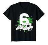 Kinder 6. Geburtstag Junge 6 Jahre Fussballer Fussball Geburtstags T-Shirt